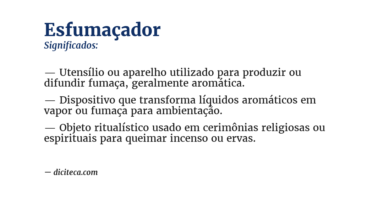 Significado de esfumaçador
