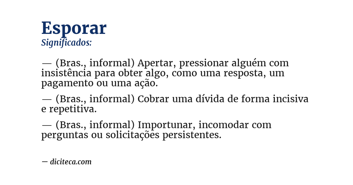 Significado de esporar