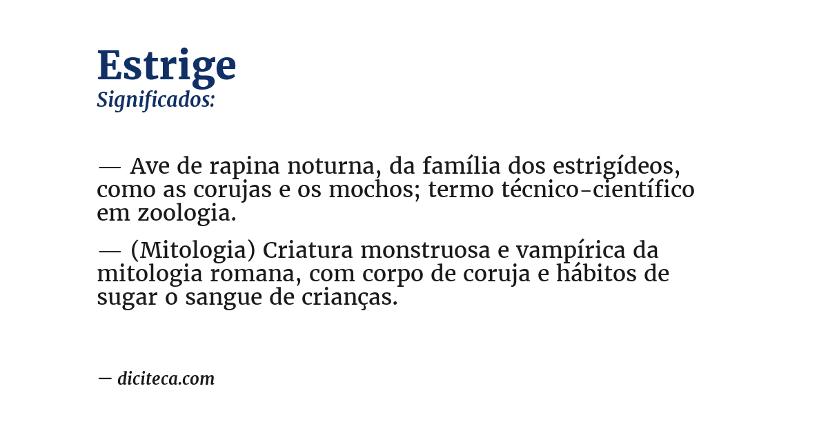 Significado de estrige