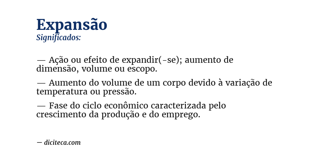Significado de expansão