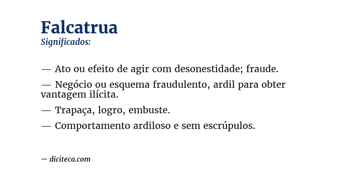 Significado de falcatrua