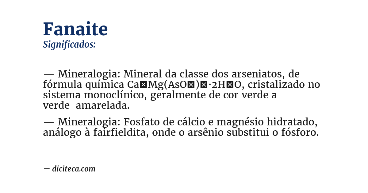 Significado de fanaite