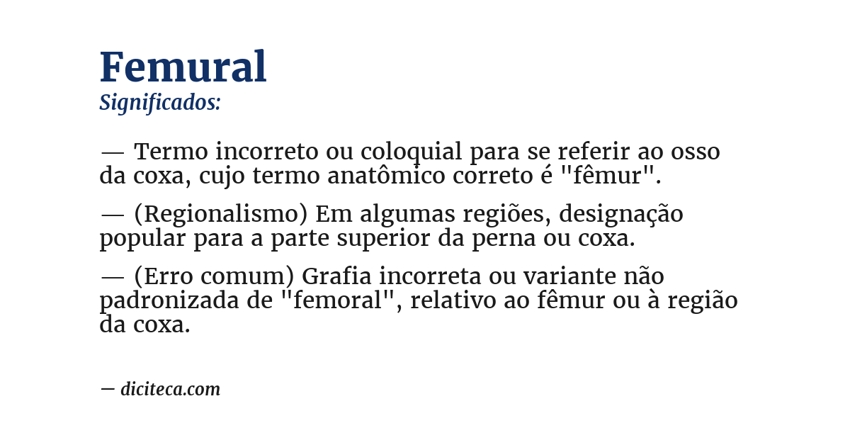 Significado de femural
