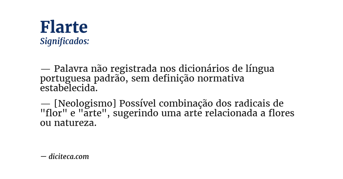 Significado de flarte