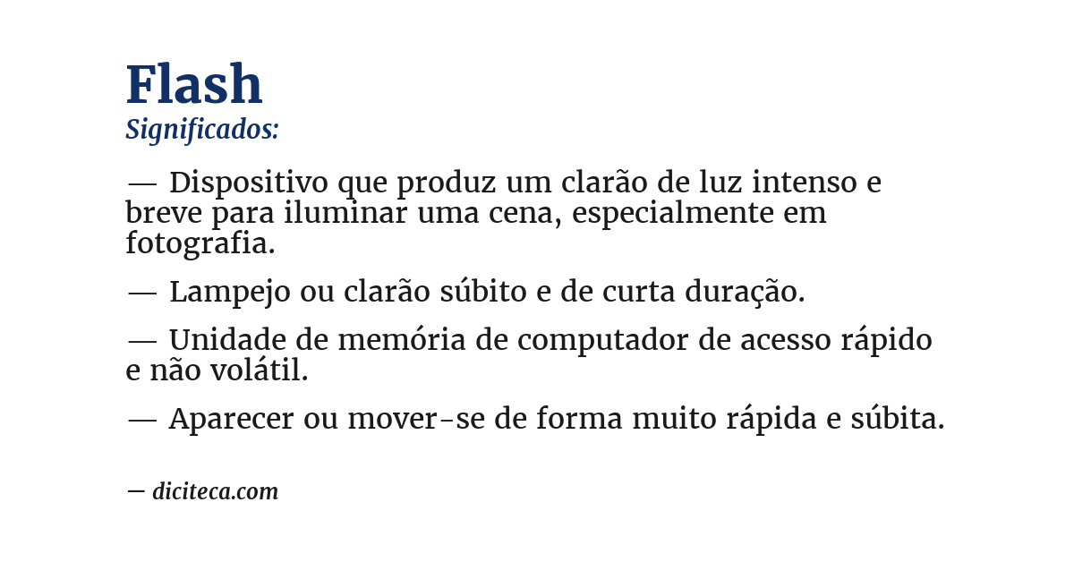 Significado de flash