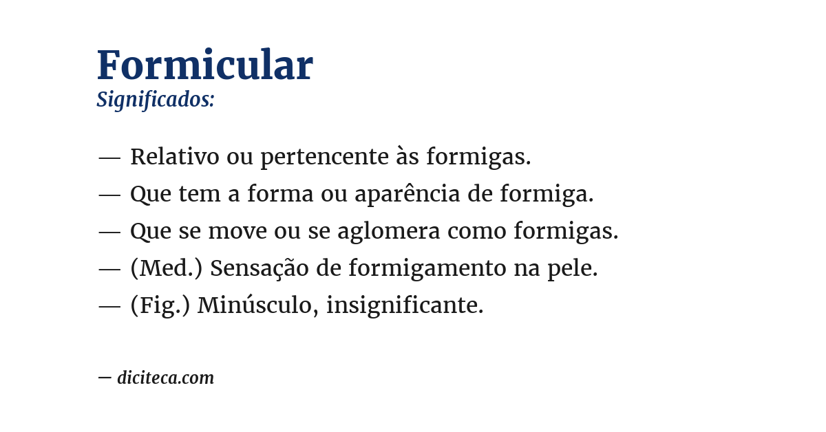 Significado de formicular