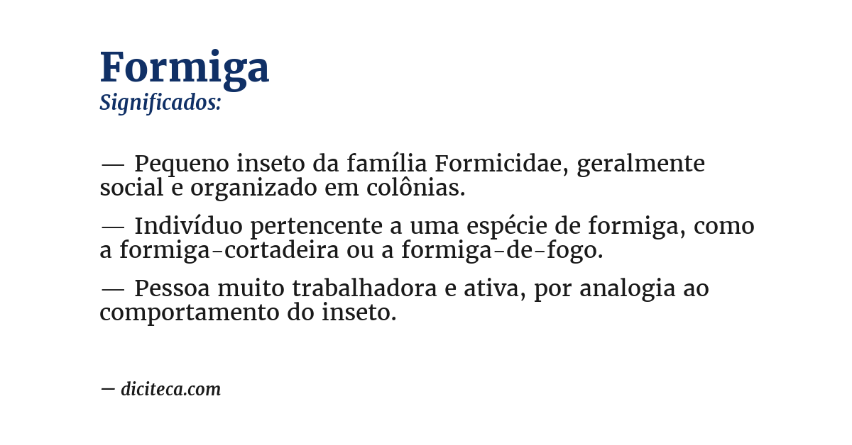 Significado de formiga