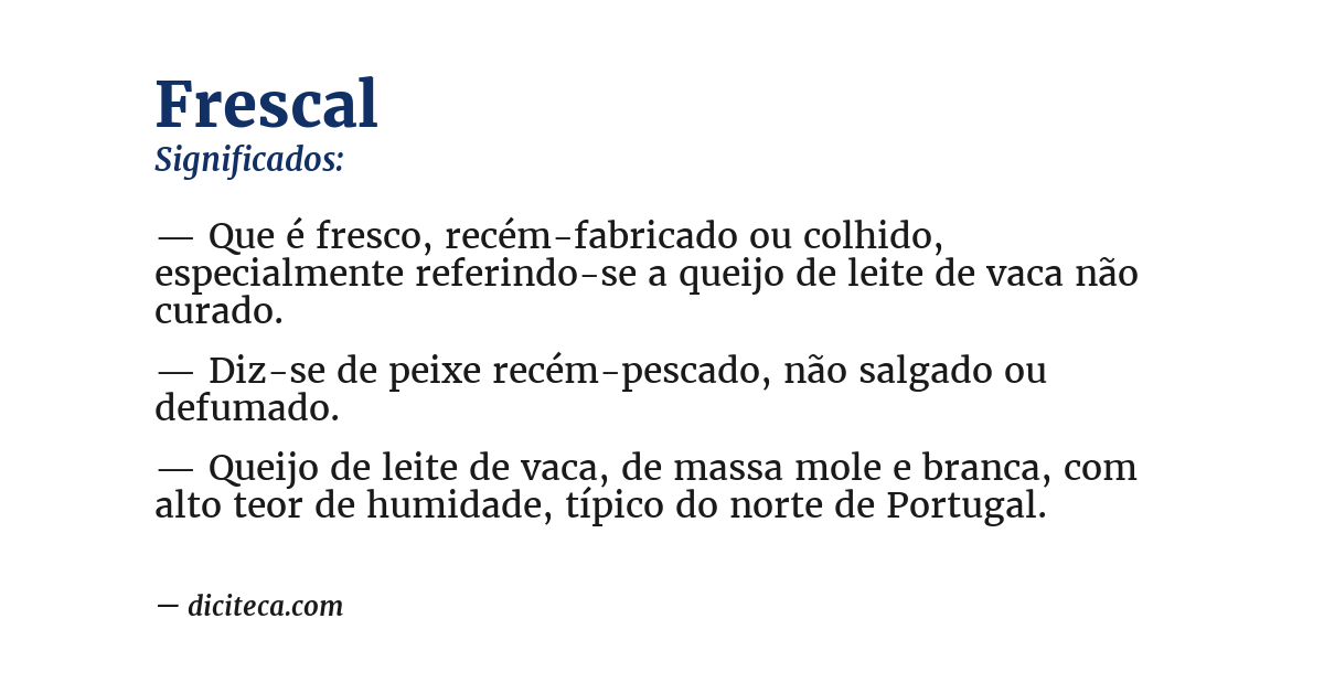 Significado de frescal