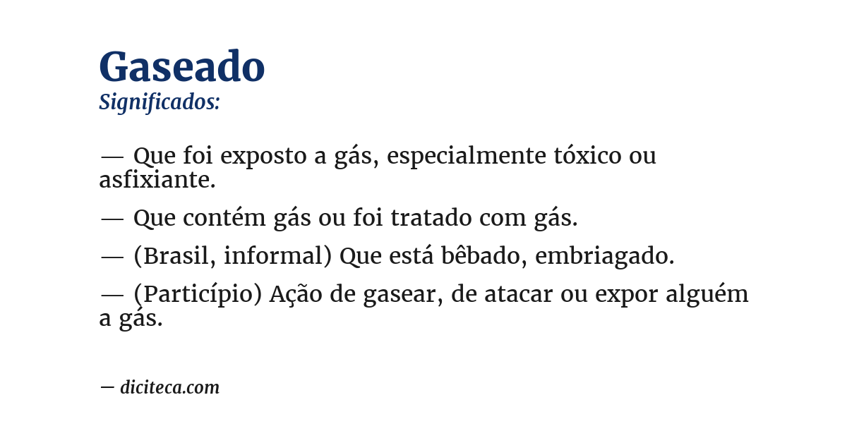 Significado de gaseado