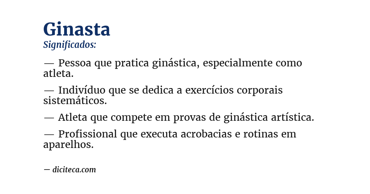 Significado de ginasta