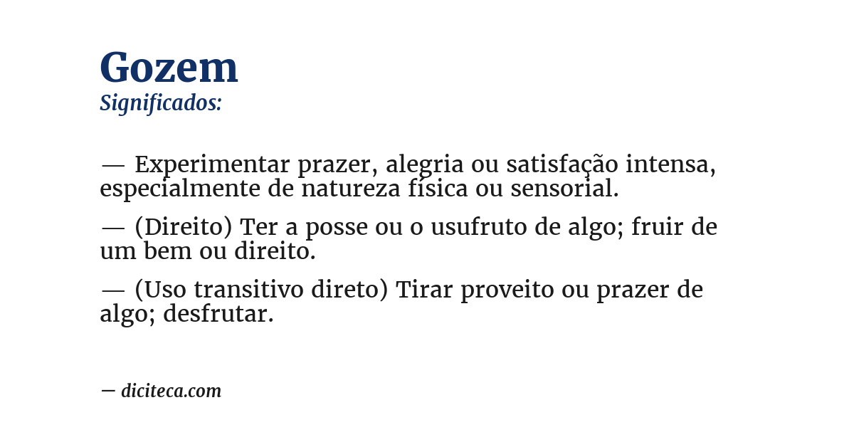 Significado de gozem