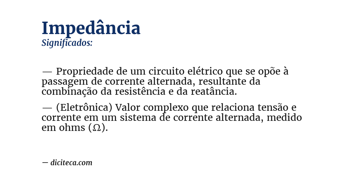 Significado de impedância