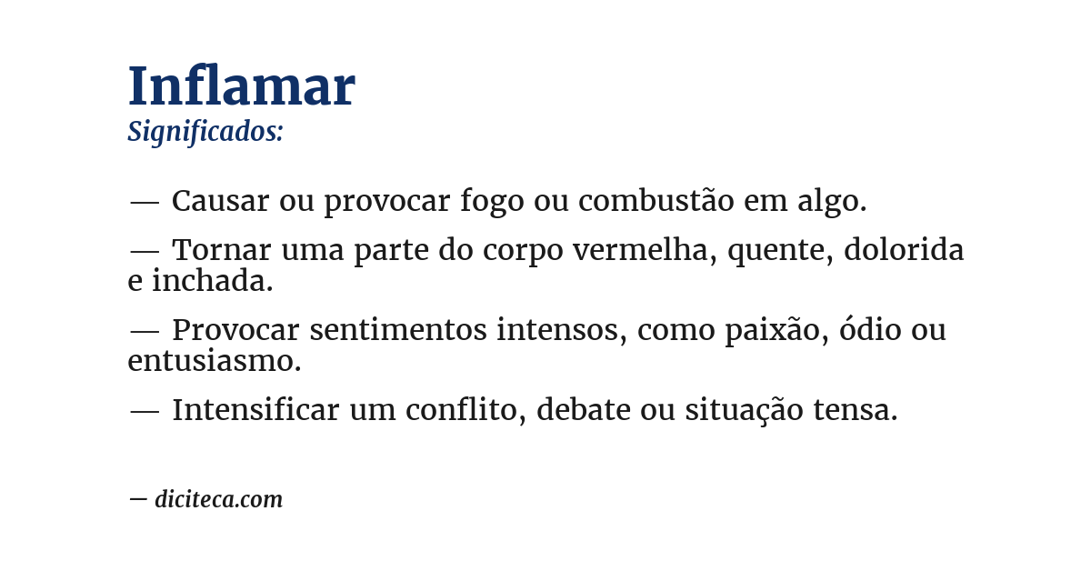 Significado de inflamar