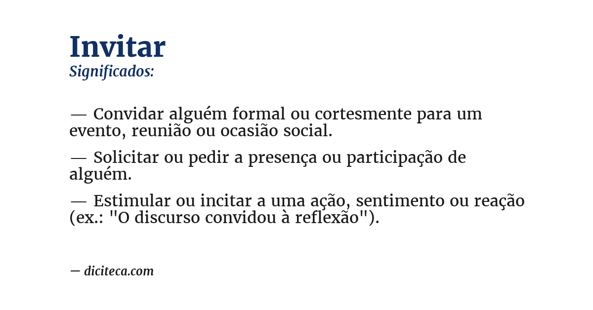 Significado de invitar