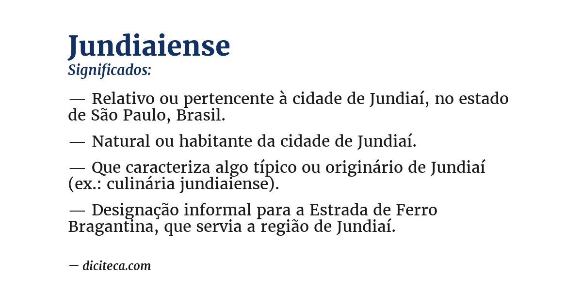 Significado de jundiaiense