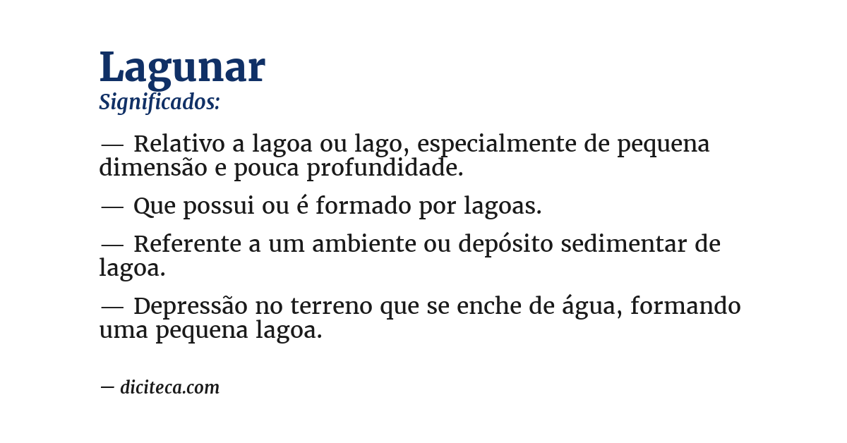 Significado de lagunar
