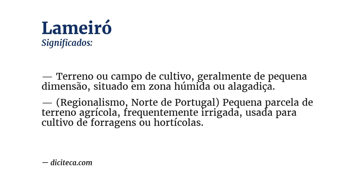 Significado de lameiró