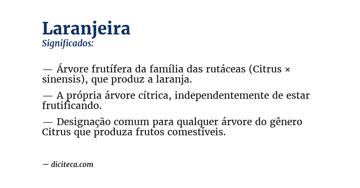 Significado de laranjeira