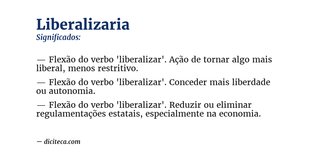 Significado de liberalizaria