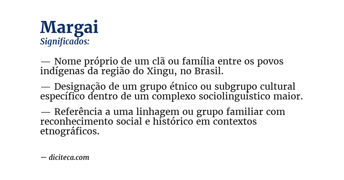 Significado de margai