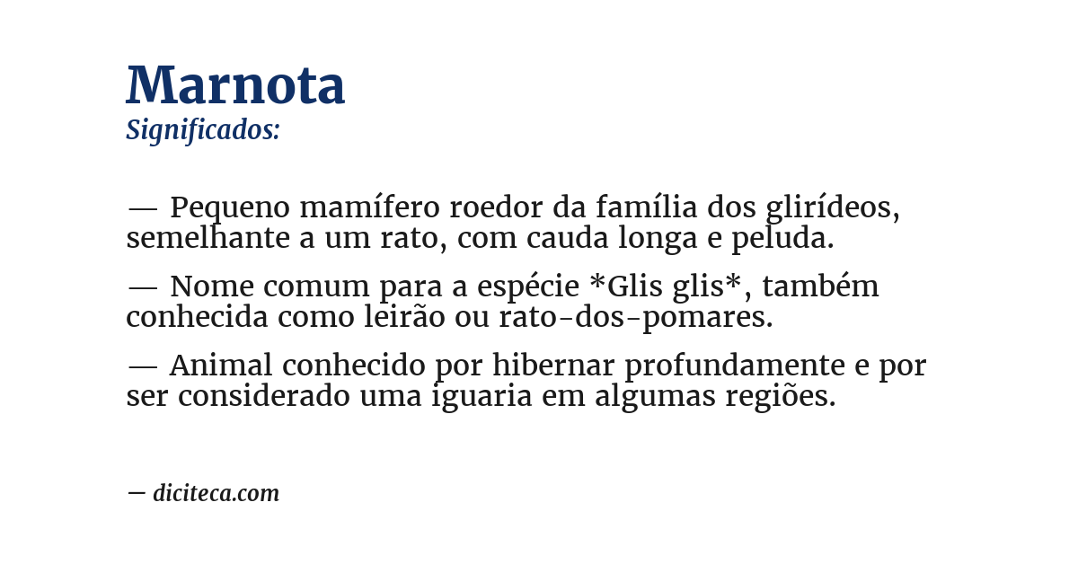Significado de marnota
