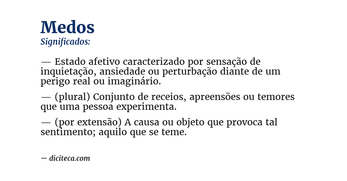 Significado de medos