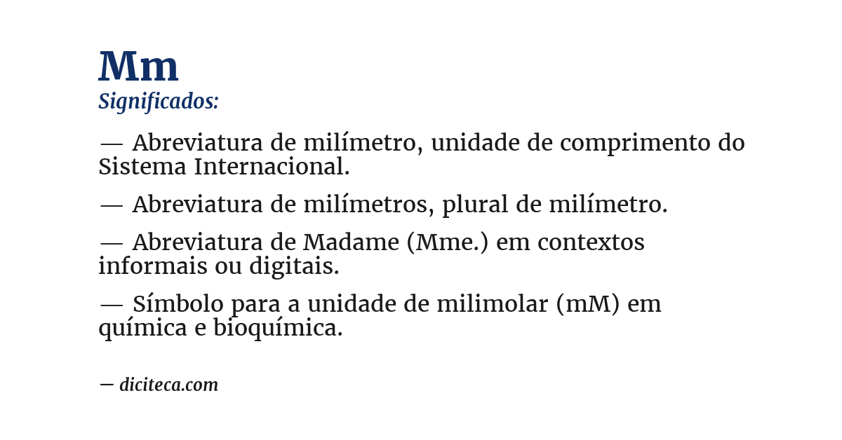 Significado de mm