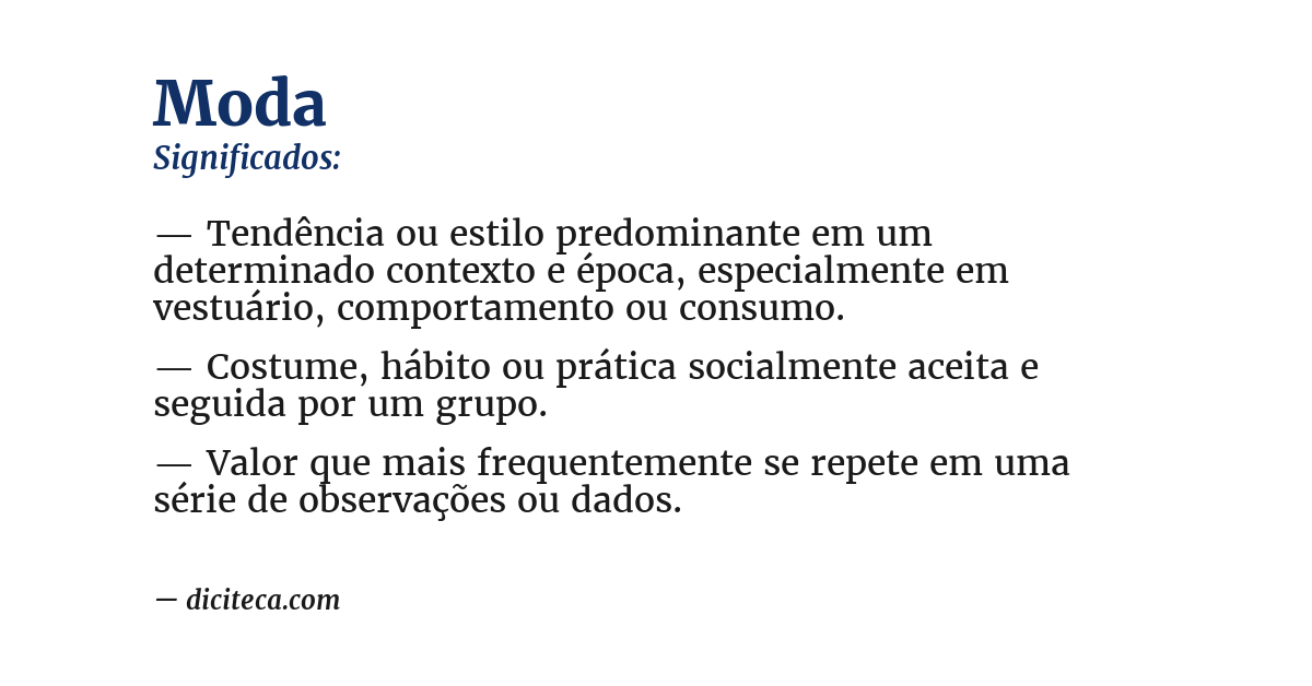 Significado de moda