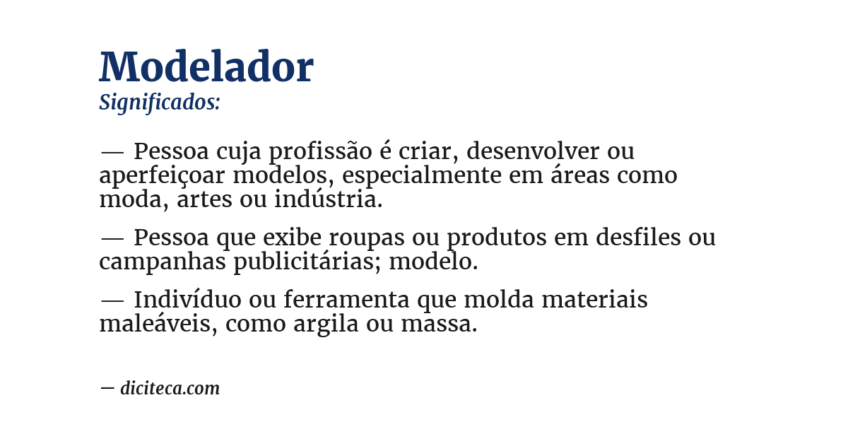 Significado de modelador