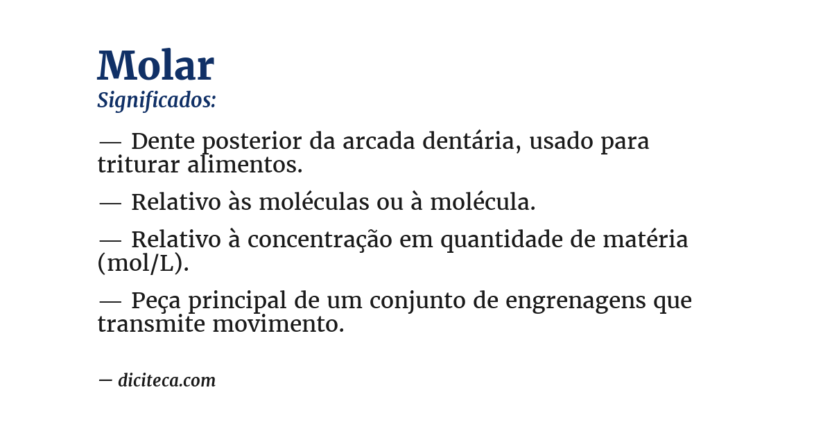 Significado de molar