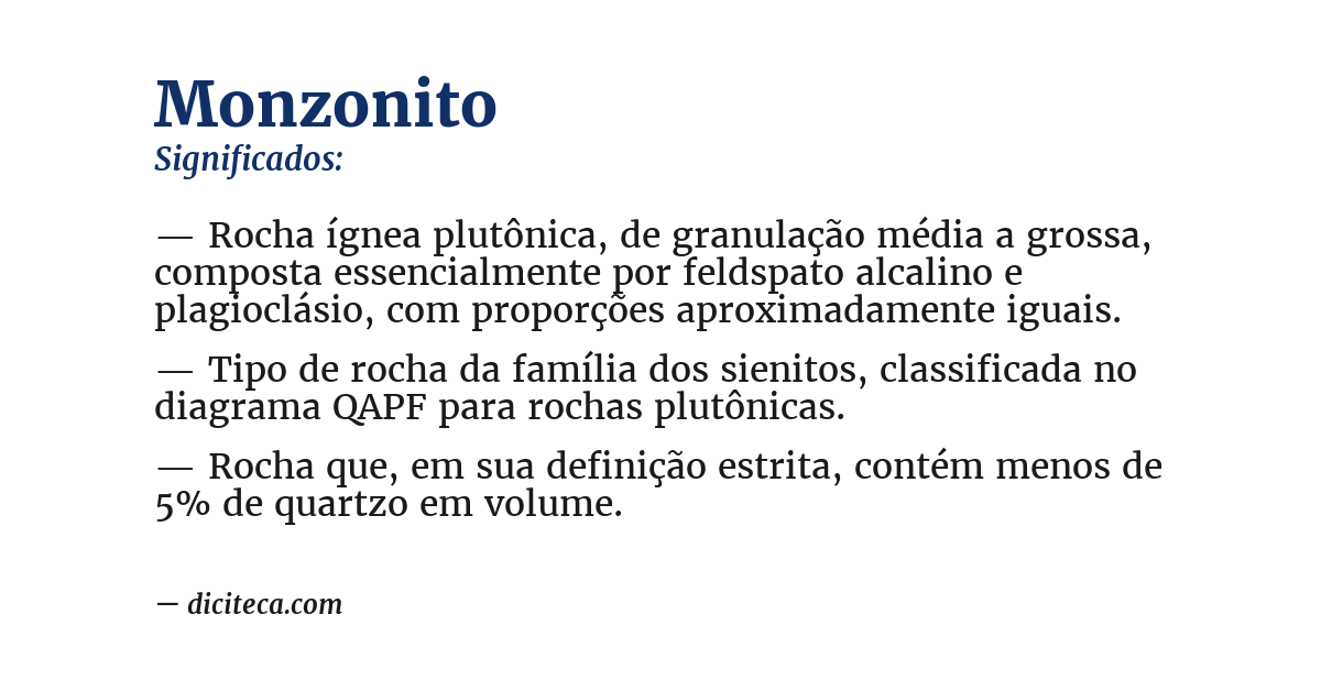 Significado de monzonito