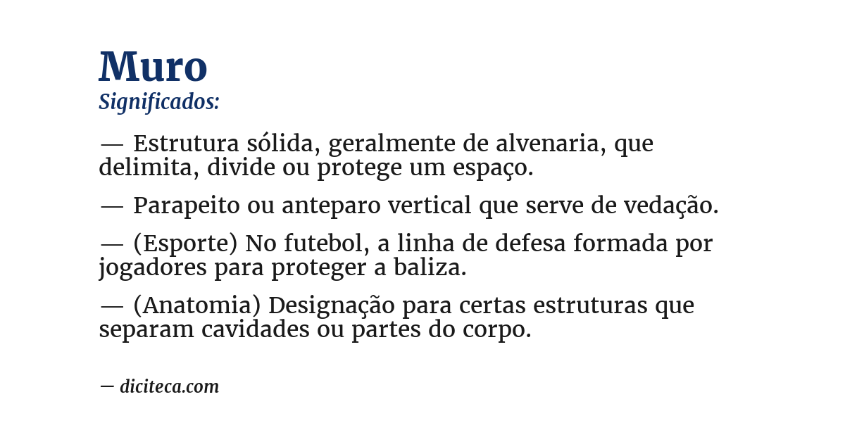 Significado de muro