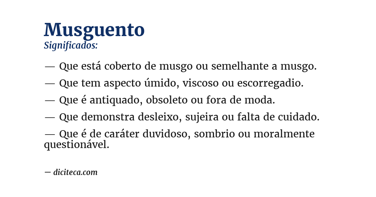 Significado de musguento