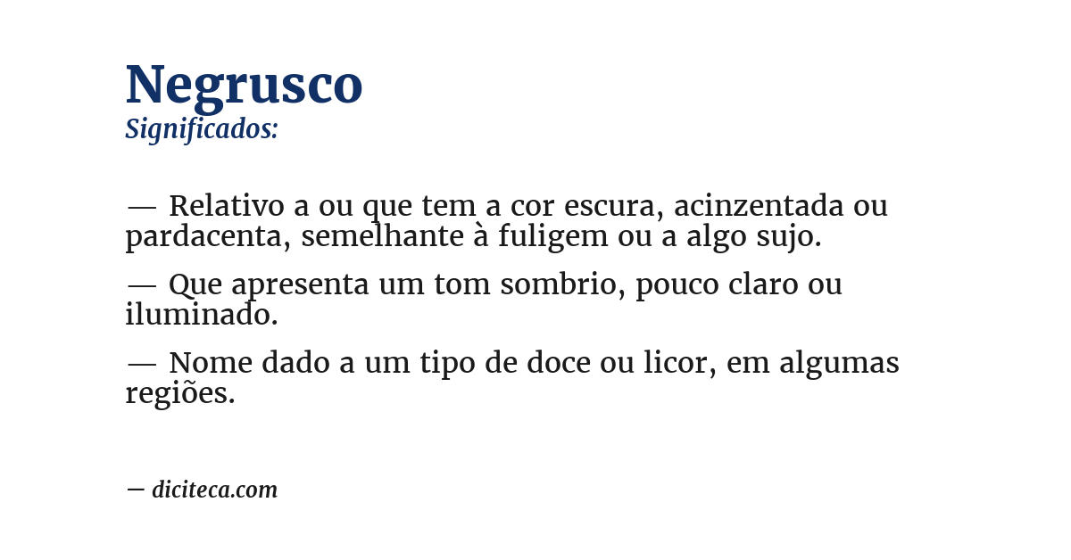 Significado de negrusco
