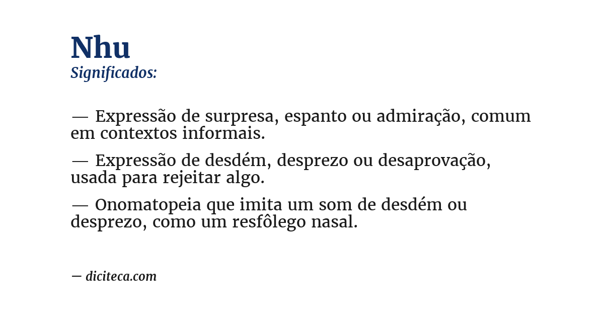 Significado de nhu