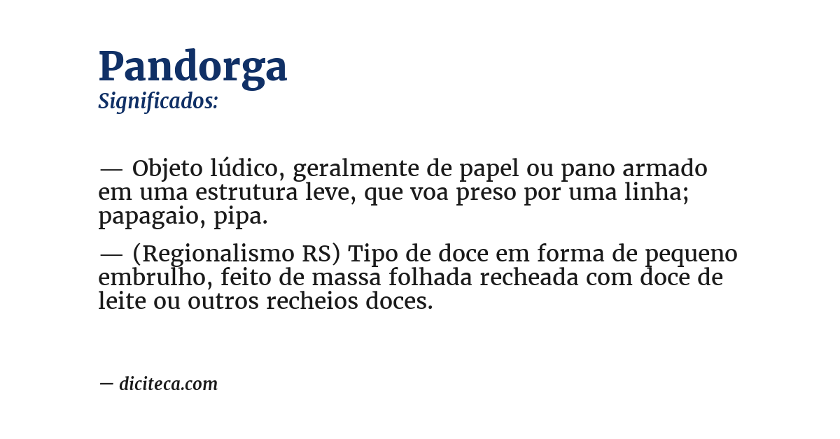 Significado de pandorga