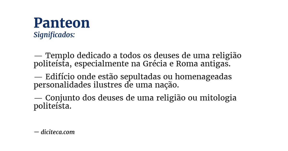 Significado de panteon