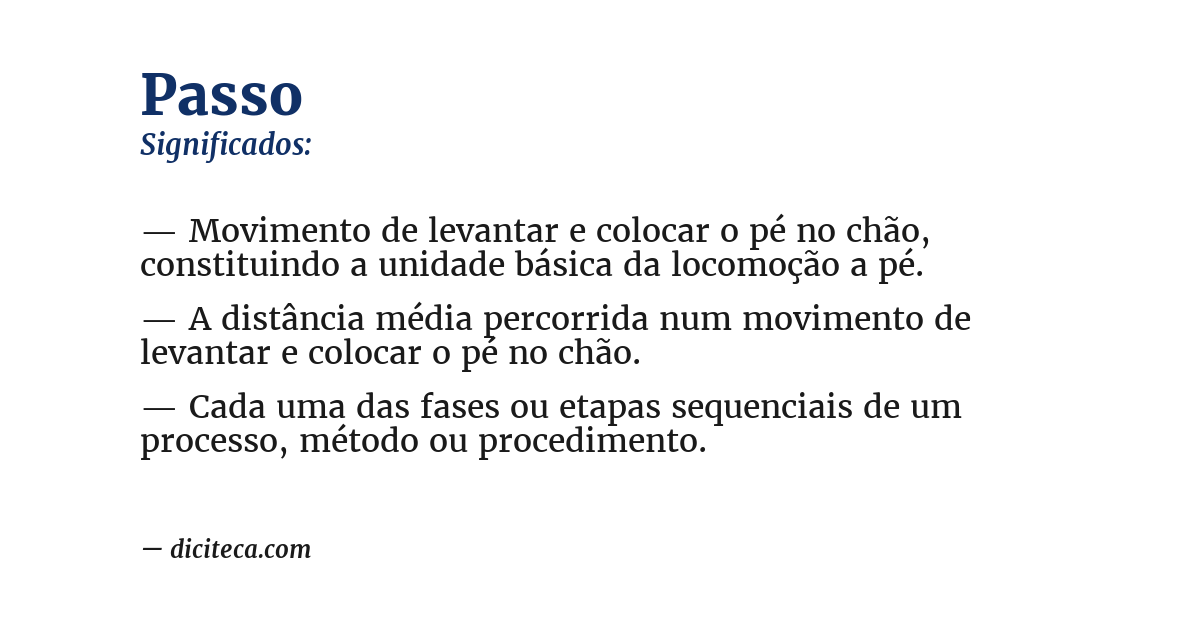 Significado de passo