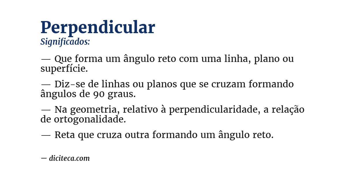 Significado de perpendicular