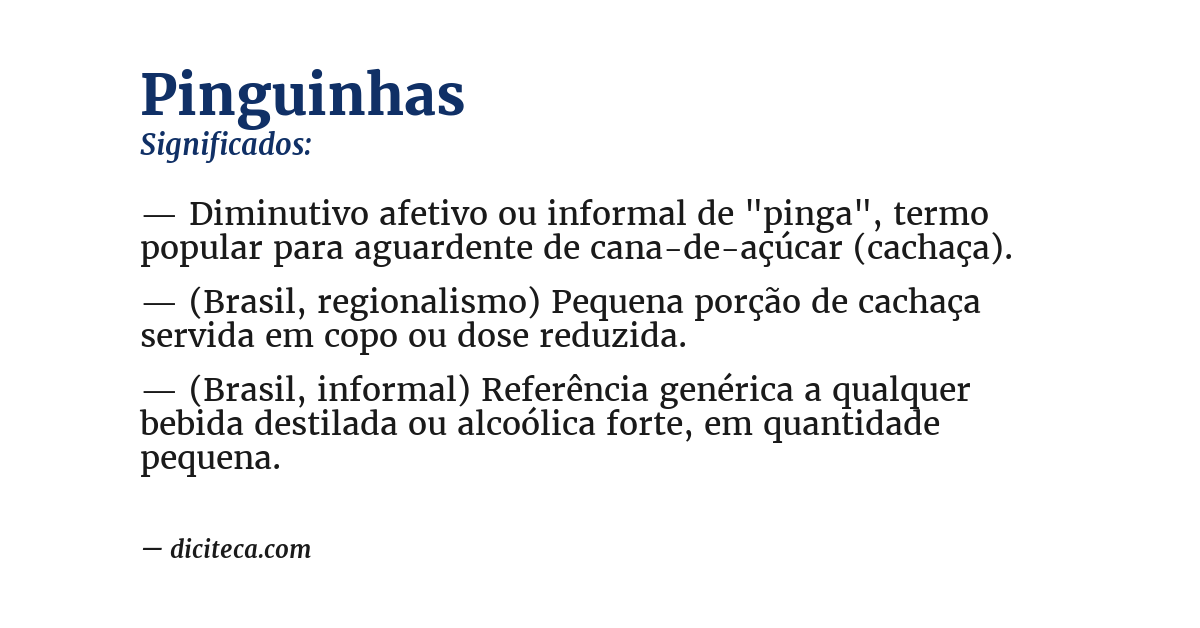 Significado de pinguinhas