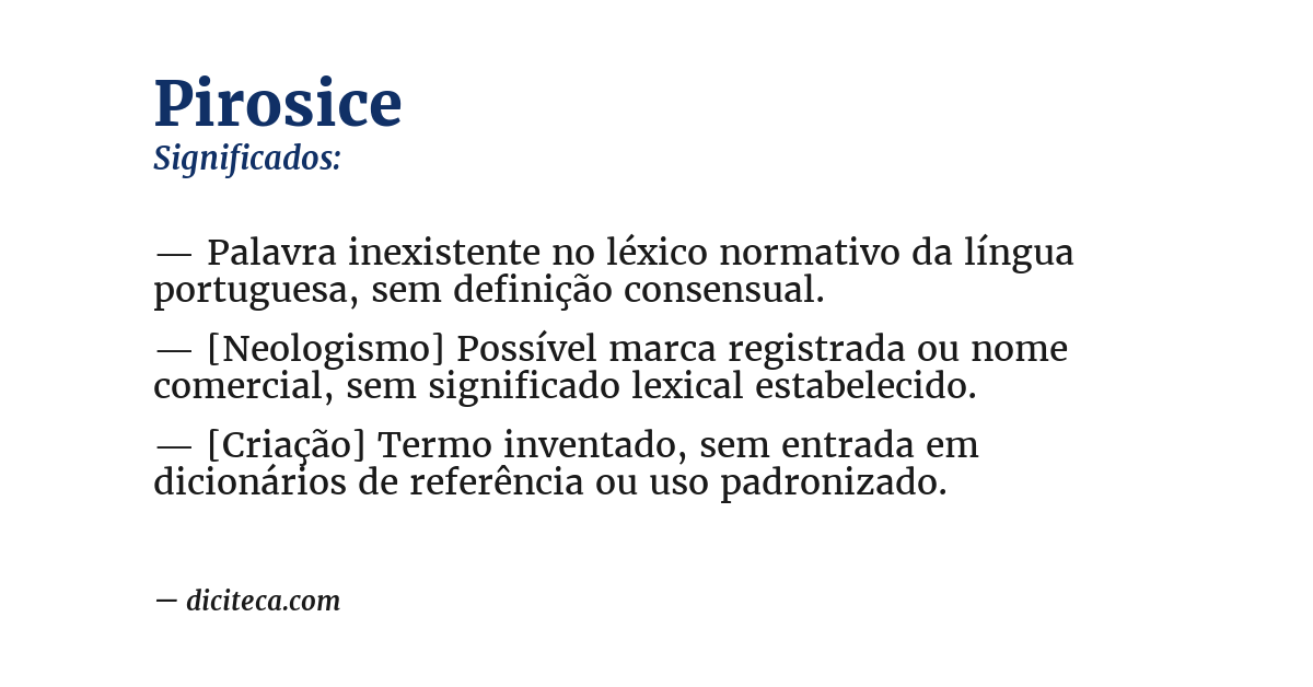 Significado de pirosice