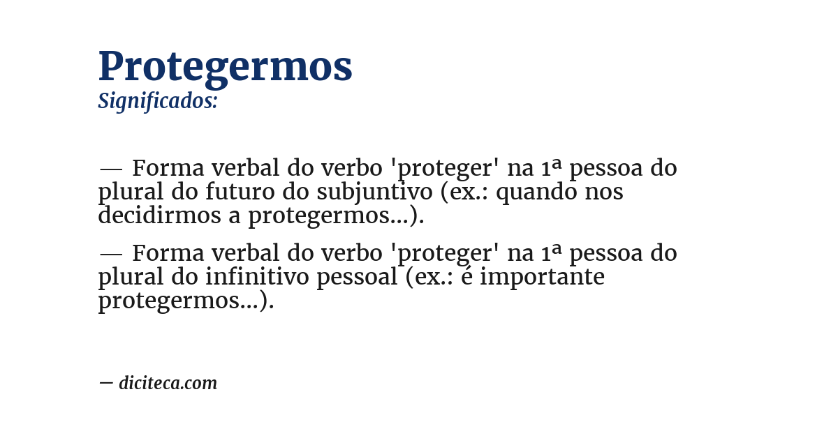 Significado de protegermos