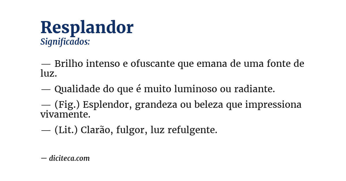 Significado de resplandor