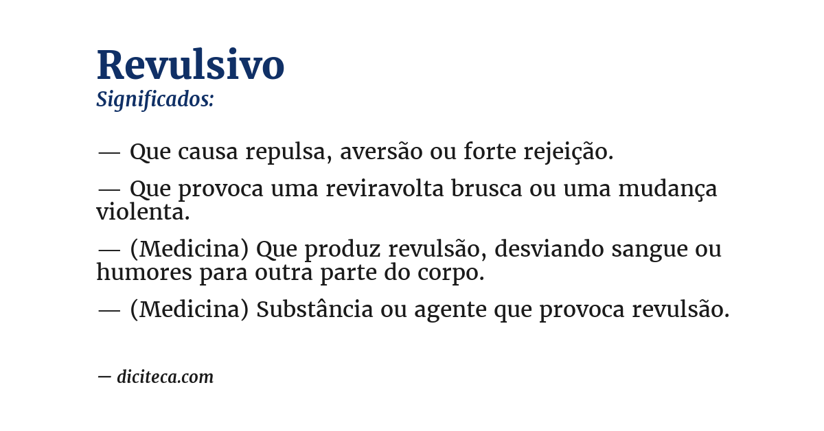 Significado de revulsivo