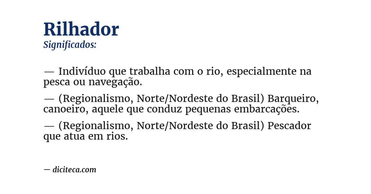 Significado de rilhador