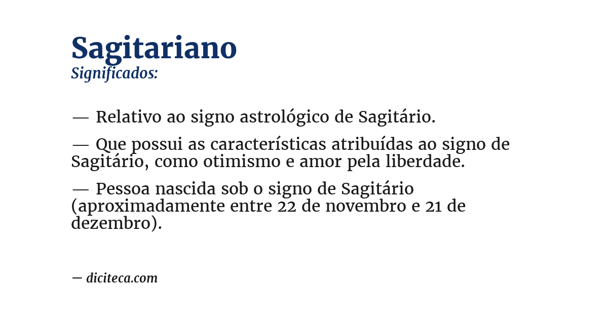 Significado de sagitariano