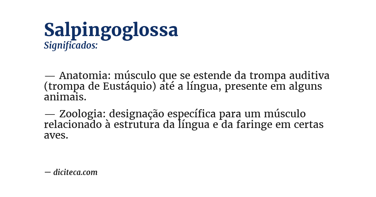 Significado de salpingoglossa