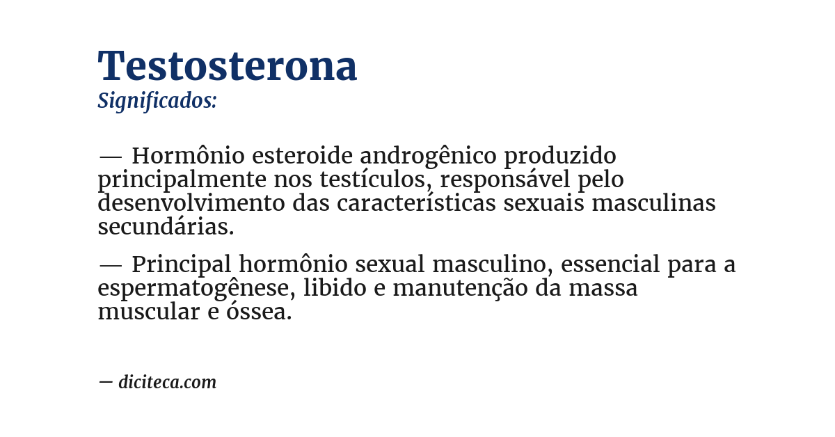 Significado de testosterona