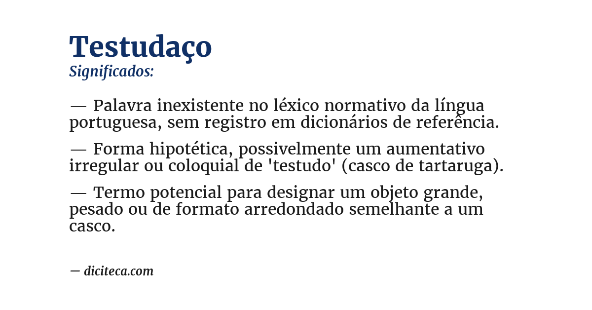 Significado de testudaço
