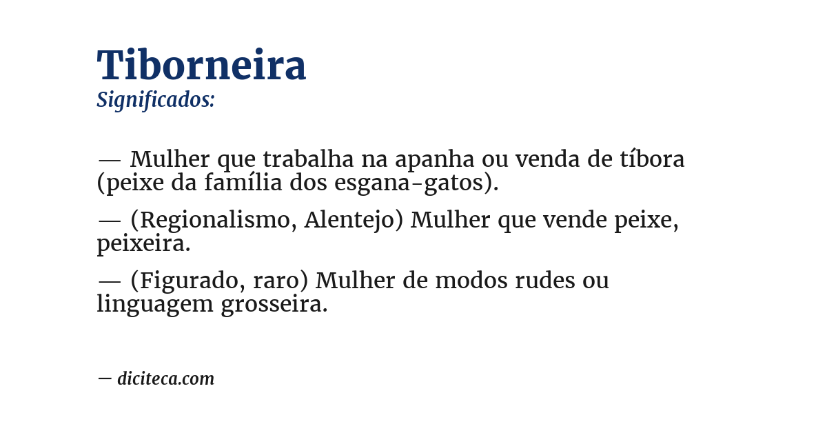 Significado de tiborneira